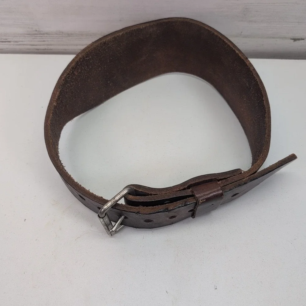 BOLLINGER Weight Lifting Belt MEDIUM Leather Body Building 34-38 Made in Mexico‎
